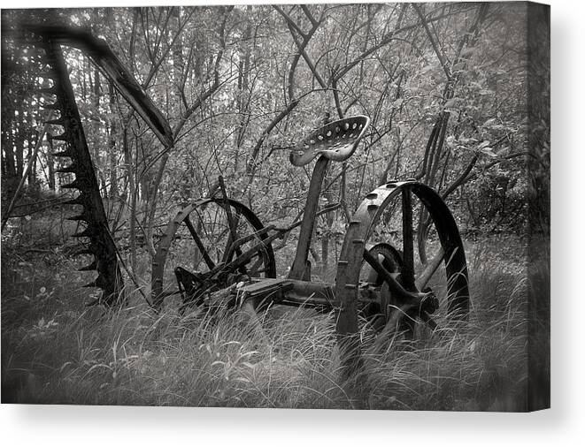 Farm Canvas Print featuring the photograph Antique Field Mower by Mary Lee Dereske