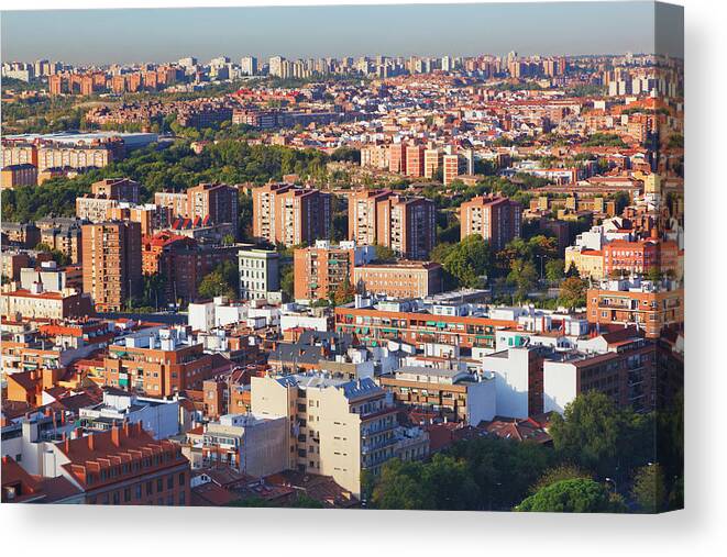 Apartment Canvas Print featuring the photograph Apartment Blocks In Western Area Of The by Ken Welsh / Design Pics
