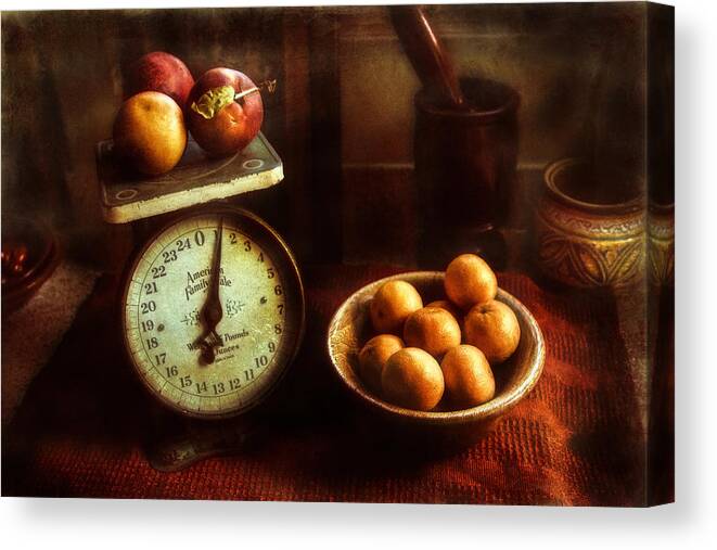 Fruit Canvas Print featuring the photograph Apples to Oranges by John Rivera