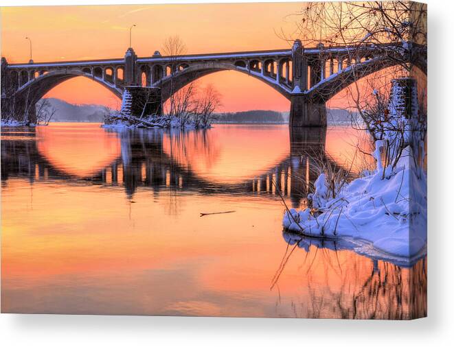 Susquehanna Canvas Print featuring the photograph Apricot Susquehanna by JC Findley