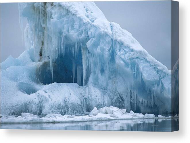 Feb0514 Canvas Print featuring the photograph Arctic Landscape Svalbard Norway by Flip Nicklin