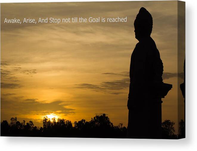 Swami Vivekananda Canvas Print featuring the photograph Arise Awake and Stop not till the Goal is Reached by SAURAVphoto Online Store