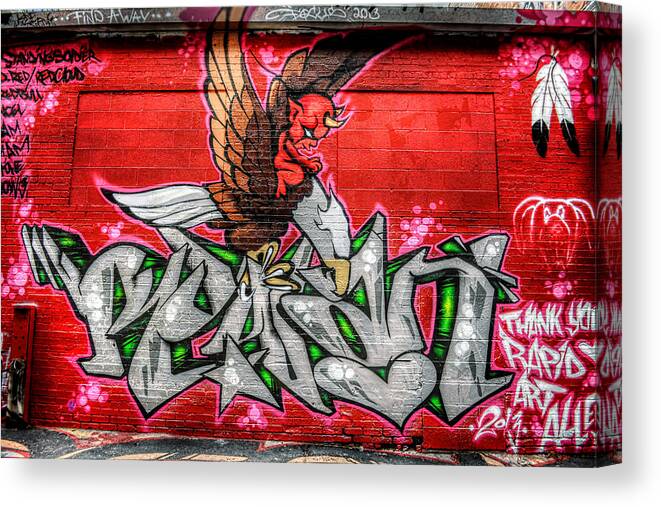 Art Alley Canvas Print featuring the photograph Art Alley 10 by Adam Vance