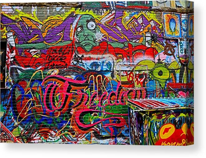 Art Alley Canvas Print featuring the photograph Art Alley Two by Donald J Gray