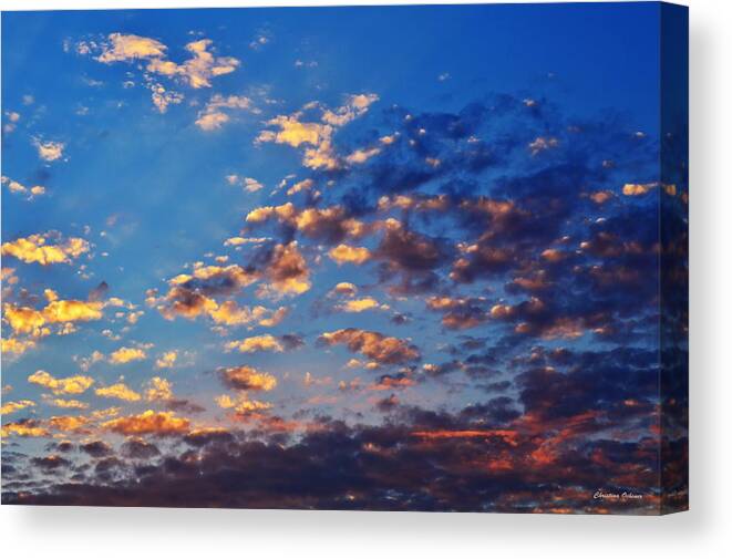 Sunset Canvas Print featuring the photograph As the Sun sets by Christina Ochsner