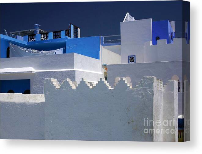 Asilah Canvas Print featuring the photograph Asilah Meaning authentic in Arabic Fortified Town on Northwest tip of Atlantic Coast of Morocco by PIXELS XPOSED Ralph A Ledergerber Photography