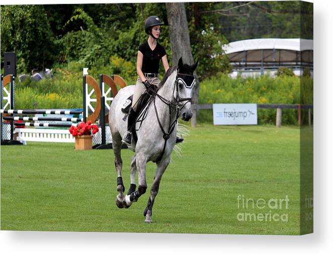 Horse Canvas Print featuring the photograph At-c-jumper49 by Janice Byer