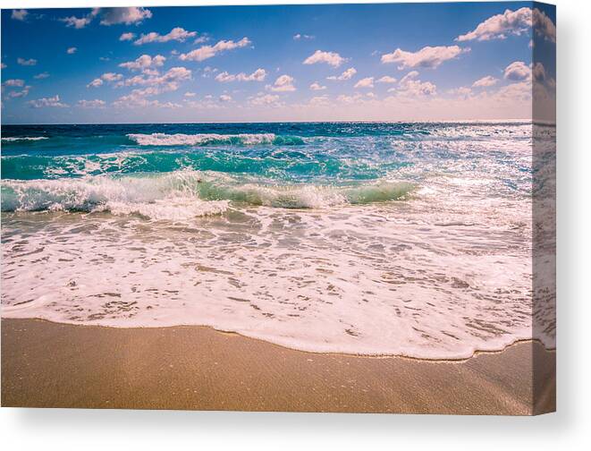 Atlantic Canvas Print featuring the photograph Atlantic Ocean in the Morning by Anthony Doudt