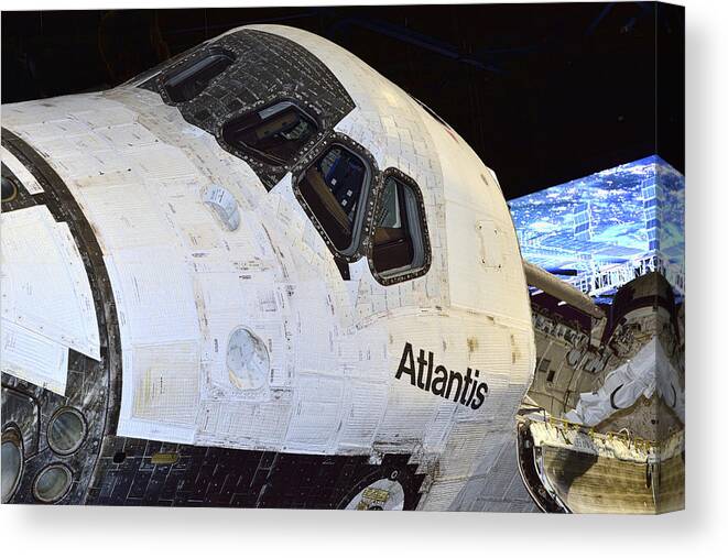 Space Canvas Print featuring the photograph Atlantis Close-up by Bill Dodsworth