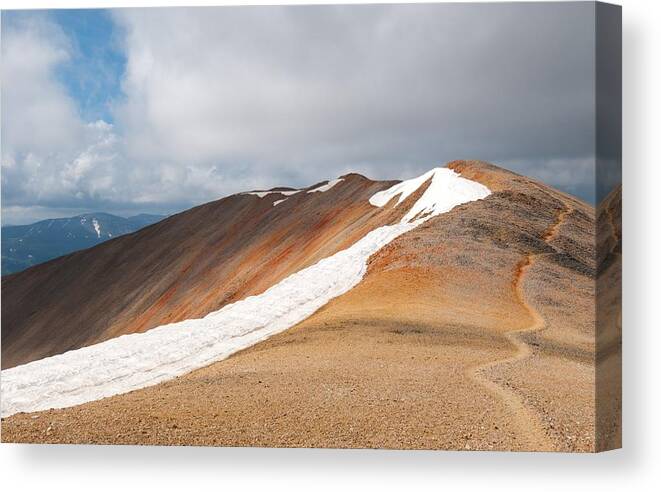 14er Canvas Print featuring the photograph Atop Redcloud Peak by Cascade Colors