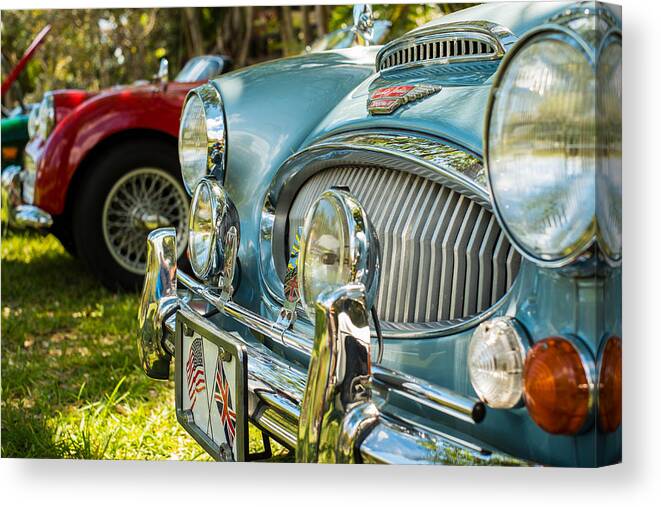 1960s Canvas Print featuring the photograph Austin Healey by Raul Rodriguez