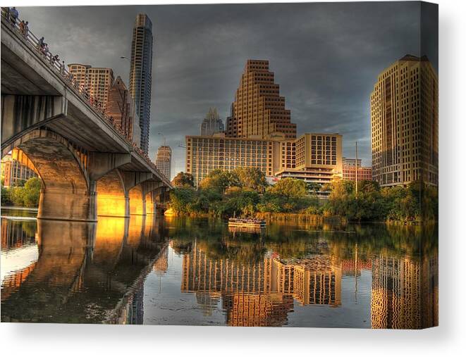 Austin Canvas Print featuring the photograph Austin Skyline by Jane Linders