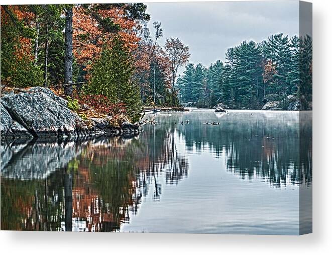 Reflections Canvas Print featuring the photograph Autumn at Lower Buckhorn Lake # 3 by Nicole Couture-Lord
