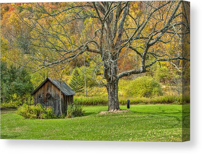 Swing Canvas Print featuring the photograph Autumn Swing by Cathy Kovarik