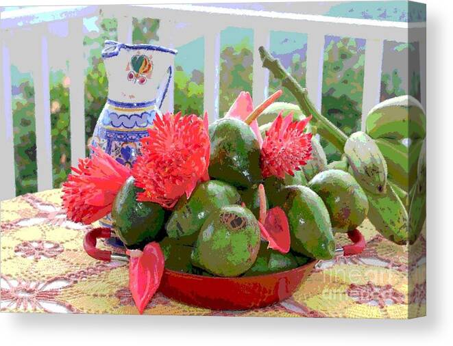 Avocados Canvas Print featuring the photograph Avocados by Alice Terrill