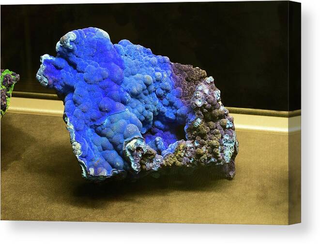 Azurite Canvas Print featuring the photograph Azurite Sample by Mark Williamson/science Photo Library