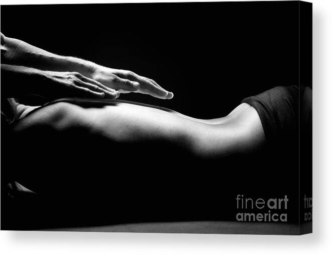 People Canvas Print featuring the photograph Back Massage by J Christopher Briscoe