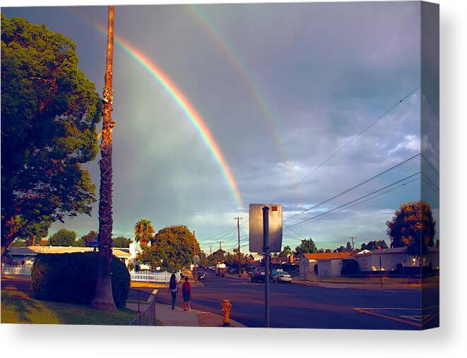 Rainbow Canvas Print featuring the photograph Back To School Rainbow by Jeremy McKay