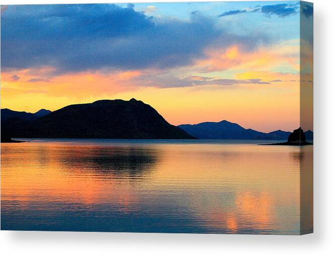 Bay Canvas Print featuring the photograph Bahia Concepcion Solitude by Robert McKinstry