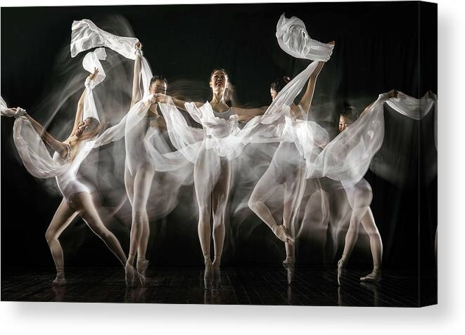 Movement Canvas Print featuring the photograph Ballerina Story by Martha Suherman