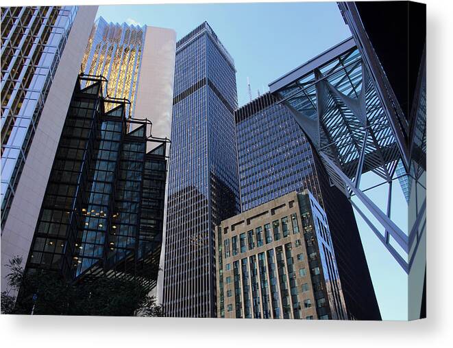 Toronto Canvas Print featuring the photograph Bay Street Toronto by Nicky Jameson