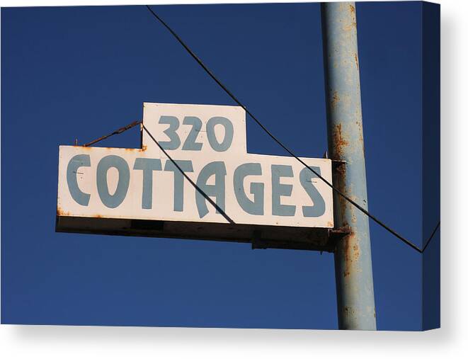 Pismo Beach Canvas Print featuring the photograph Beach Cottages by Art Block Collections