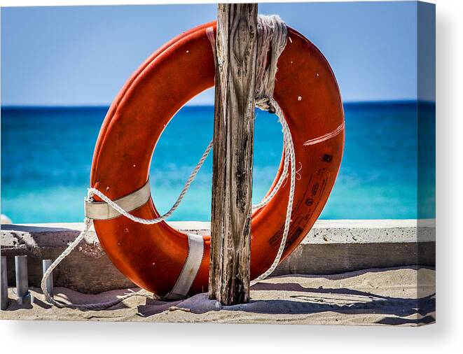 Beach Canvas Print featuring the photograph Beach Day by Sara Frank