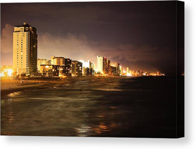 Florida Canvas Print featuring the photograph Beach Line by Tammy Schneider