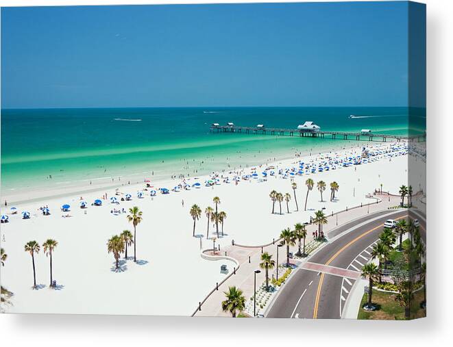 Clearwater Canvas Print featuring the photograph Beach scene, Clearwater, Florida by Image Source