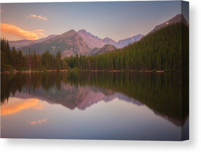 Bear Lake Canvas Print featuring the photograph Bear Lake Sunset Reflections by Darren White