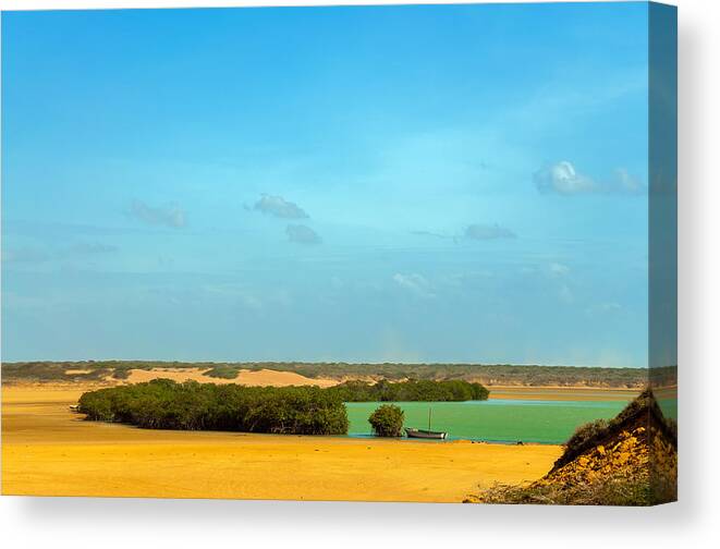 Bay Canvas Print featuring the photograph Beautiful Bay in a Desert by Jess Kraft