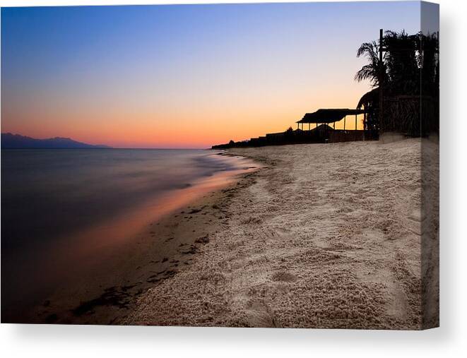 Red Sea Canvas Print featuring the photograph Beautiful Sunset On The Red Sea by Mark Tisdale