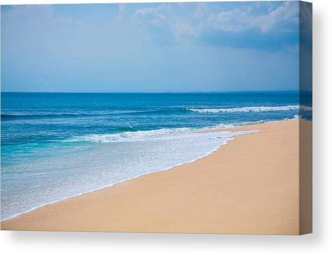 Beach Canvas Print featuring the photograph Beautiful surfing tropical sand beach by Modern Abstract