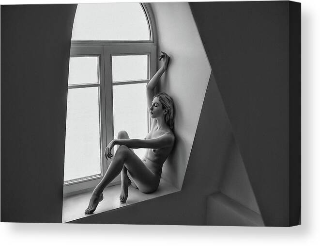 Fine Art Nude Canvas Print featuring the photograph Beauty Is A Light by Ruslan Bolgov (axe)