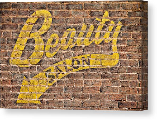 Steven Bateson Canvas Print featuring the photograph Beauty Salon Sign Vintage by Steven Bateson