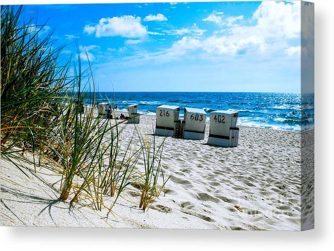 Beach Canvas Print featuring the photograph Behind The Dunes -light by Hannes Cmarits