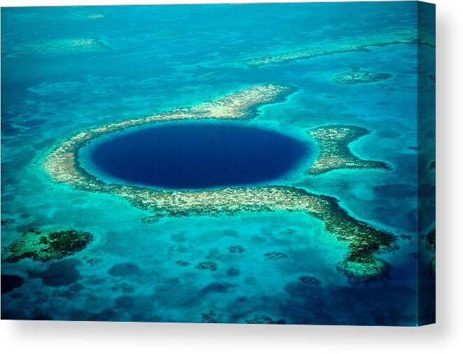 Belize Canvas Print featuring the photograph Belize Blue Hole by Randy Green