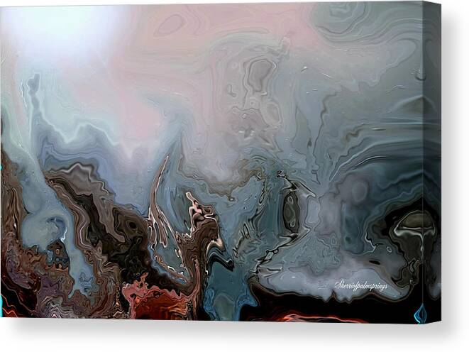 Ocean Canvas Print featuring the painting Beneath The Beautiful Deep Sea by Sherri's - Of Palm Springs