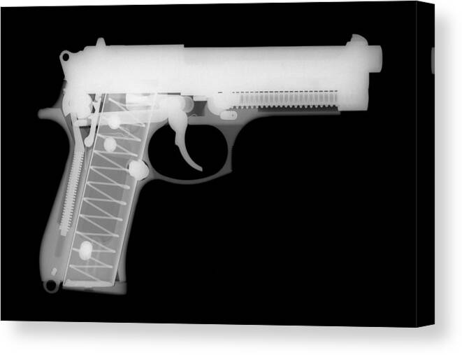 Gun Collectible Canvas Print featuring the photograph Berretta 9mm by Ray Gunz
