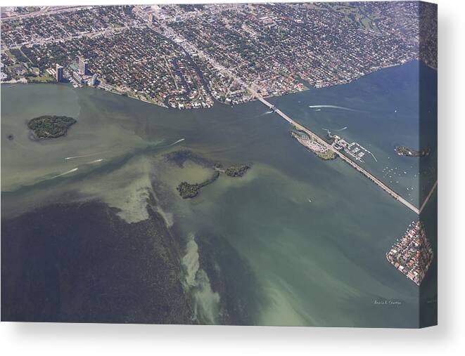 Miami Canvas Print featuring the photograph Bidr's Eye View of Beautiful Miami Beachfront by Angela Stanton