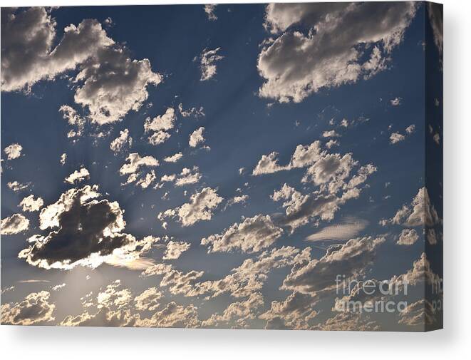 Atmosphere Canvas Print featuring the photograph Billowing Altocumulus Clouds by Jim Corwin