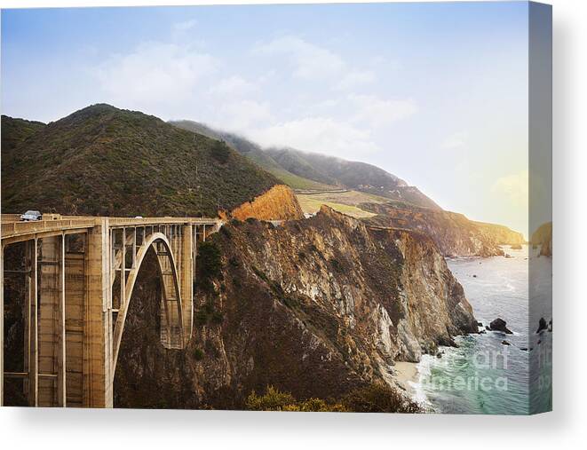 Bixby Bridge Canvas Print featuring the photograph Bixby Bridge by Stella Levi