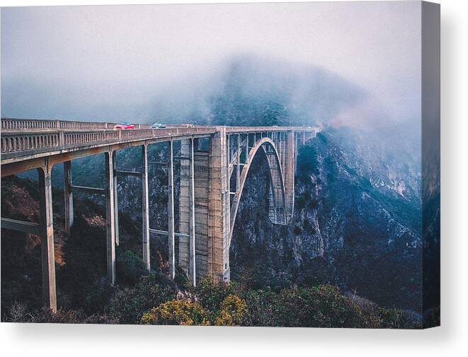 Bixby Canvas Print featuring the photograph Bixby Creek Bridge by Shuwen Wu