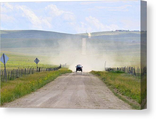 Country Roads Canvas Print featuring the photograph Blasingame Road  by Clarice Lakota
