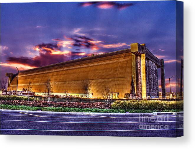 Usn Blimp Canvas Print featuring the photograph Blimp Hanger by Tommy Anderson
