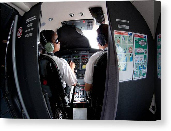 Cockpit Canvas Print featuring the photograph Blind Training by Paul Job