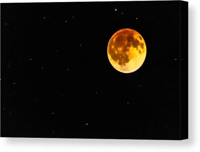 2014 Canvas Print featuring the photograph Blood Eclipse by Alan Marlowe