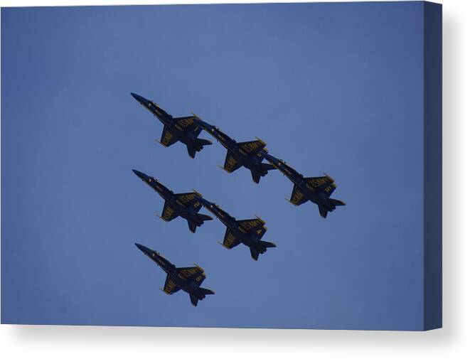 Blue Angels Canvas Print featuring the photograph Blue Angels 14 by Laurie Perry