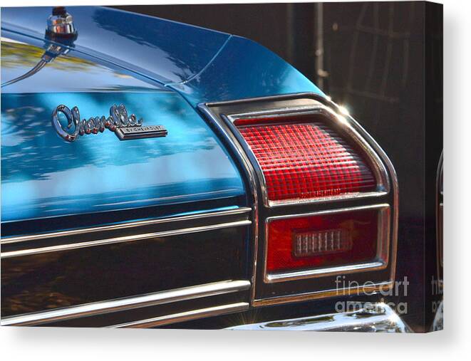  Canvas Print featuring the photograph Blue Chevelle by Dean Ferreira