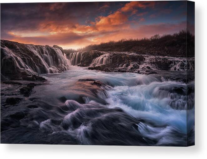 Water Canvas Print featuring the photograph Blue Flow II by Carlos F. Turienzo